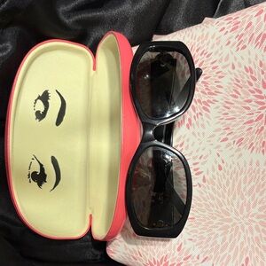 Kate Spade Black Sunglasses with Pink Case